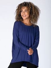 Pineapple Blue Womens Script Long Sleeves Top - Image 1 of 4