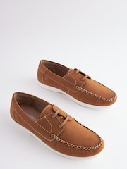 Hellbraun - Bootsschuhe aus Leder - Bild 1 von 5