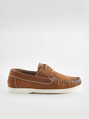 Hellbraun - Bootsschuhe aus Leder - Bild 2 von 5