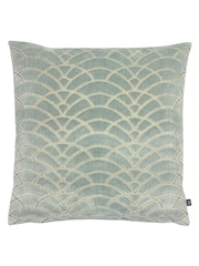 Ashley Wilde Green Eucalyptus Dinaric Cut Velvet Cushion - Image 1 of 4