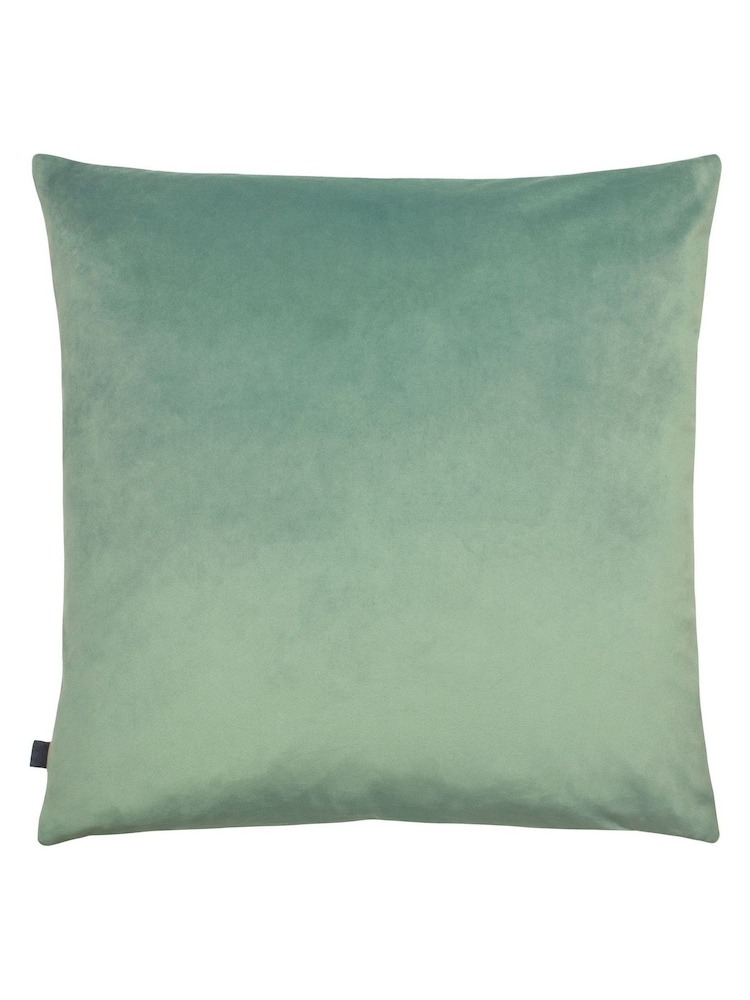 Ashley Wilde Green Eucalyptus Dinaric Cut Velvet Cushion - Image 2 of 4