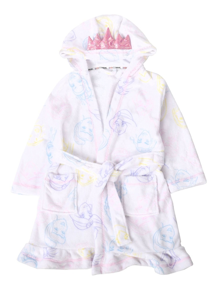 Brand Threads Pink Disney Princess Girls  Hooded Dressing Gown - Image 1 of 5