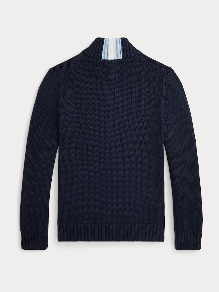 Pletený kardigan Polo Ralph Lauren na zip s stojáčkem - Obrázek 3 z 3