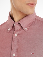 Tommy Hilfiger Slim Fit Red Flex Dobby Shirt - Image 3 of 4