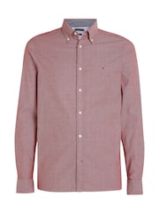 Tommy Hilfiger Slim Fit Red Flex Dobby Shirt - Image 4 of 4