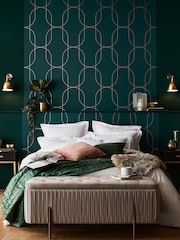 Graham & Brown Green & Copper Palais 10M Wallpaper - Image 1 of 3