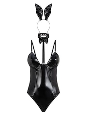 Ann Summers Black Wet Look Bunny Outfit - Image 3 of 3