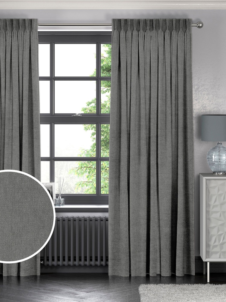 Slate Grey Abbott Made To Measure Curtains - Image 1 of 9