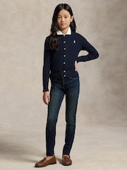 Polo Ralph Lauren Blue Cable Knit Cardigan - Image 3 of 6