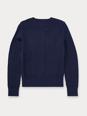 Polo Ralph Lauren Blue Cable Knit Cardigan - Image 6 of 6