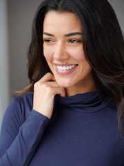 Pour Moi Navy Blue Roll Neck Round Neck - Image 2 of 4