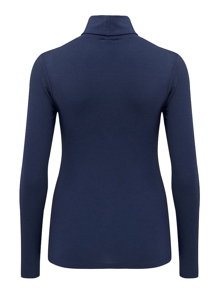 Pour Moi Navy Blue Roll Neck Round Neck - Image 4 of 4