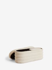 Casual Boucle Natural Oyster Otis Ottoman And Stool Set - Image 3 of 11