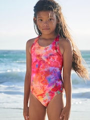 Pink Sports Cross-Back Swimsuit (3-16yrs) - Image 1 of 1