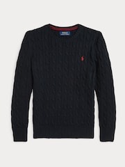 Suéter de punto trenzado con el logotipo de Polo Ralph Lauren - Imagen 1 de 2