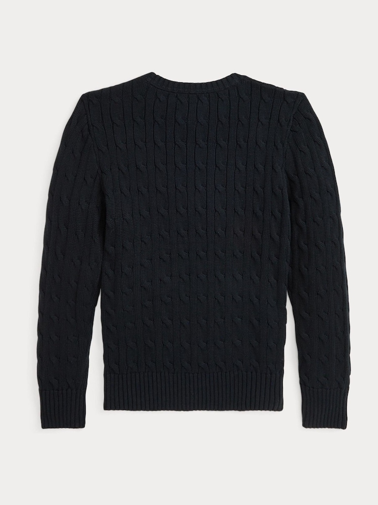 Suéter de punto trenzado con el logotipo de Polo Ralph Lauren - Imagen 2 de 2