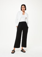Whistles Black Linen Pocket Trousers - Image 1 of 5