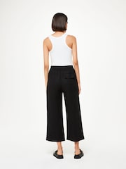 Whistles Black Linen Pocket Trousers - Image 2 of 5