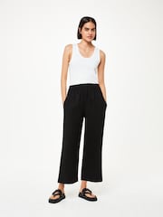 Whistles Black Linen Pocket Trousers - Image 3 of 5
