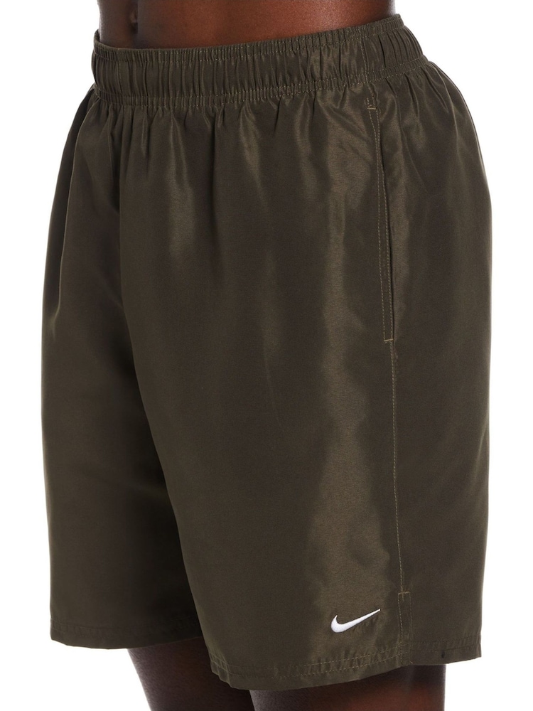 Nike Khaki Green 7 Inch Essential Volley Swim Shorts - Image 3 of 5