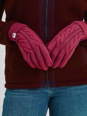 Tog 24 Dark Pink Grouse Winter Knitted Gloves - Image 2 of 2