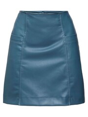Esprit Petrol Blue Faux leather Mini Skirt - Image 6 of 7