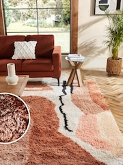 Rust Brown Desert Abstract Rug - Image 1 of 6
