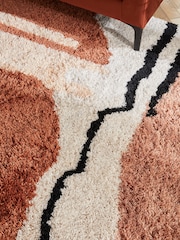 Rust Brown Desert Abstract Rug - Image 3 of 6