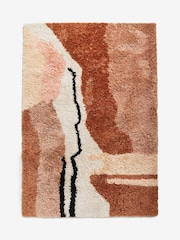 Rust Brown Desert Abstract Rug - Image 6 of 6