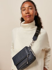 Whistles Blue Bibi Cross-Body Bag - Image 1 of 4