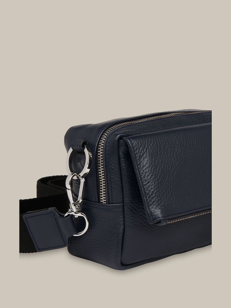 Whistles Blue Bibi Cross-Body Bag - Image 4 of 4