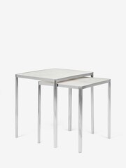Jasper Conran London Brown Highbury Marble Nest of 2 Tables - Image 4 of 5