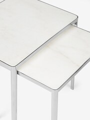 Jasper Conran London Brown Highbury Marble Nest of 2 Tables - Image 5 of 5