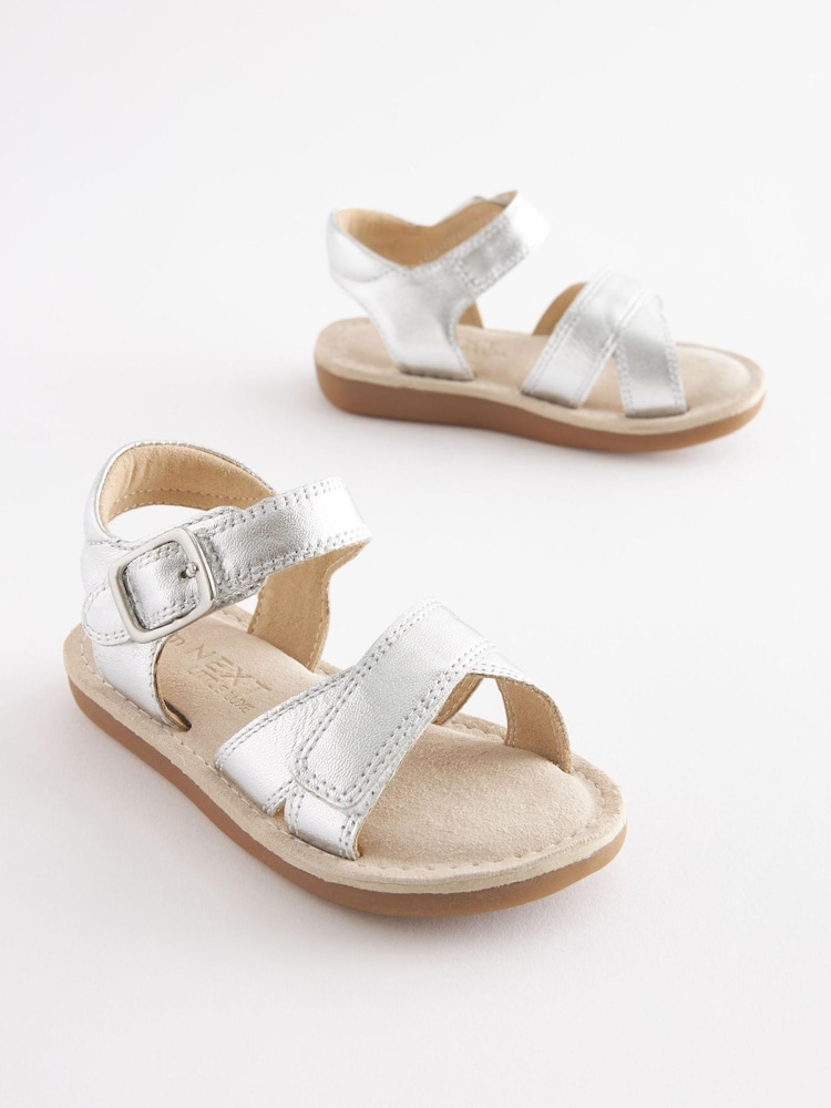 Silber - Ledersandalen - Bild 1 von 5