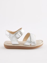 Silber - Ledersandalen - Bild 2 von 5