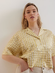 Oliver Bonas Yellow Striped Boxy Shirt - Image 2 of 7