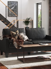 Dorel Home Black Europe Rylie Faux Leather Sofa - Image 1 of 4