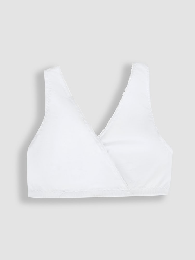 JoJo Maman Bébé White 2-Pack Maternity & Nursing Sleep Bras - Image 5 of 6
