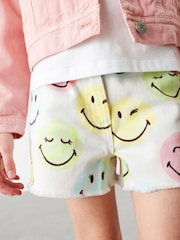 SmileyWorld License Regular Length Frayed Edge Shorts (3-16yrs) - Image 1 of 5