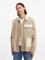 Calvin Klein Jeans Brown Oversized Utility Shacket - Image 1 of 6