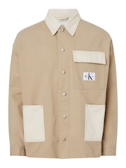 Calvin Klein Jeans Brown Oversized Utility Shacket - Image 4 of 6