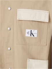 Calvin Klein Jeans Brown Oversized Utility Shacket - Image 6 of 6