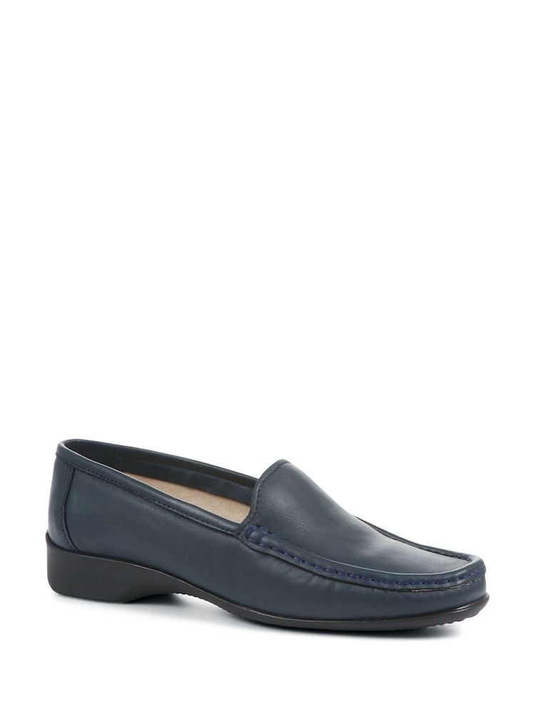 Pavers Blue Wide Fit Leather Loafers - Image 2 of 5