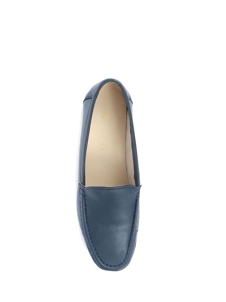 Mocassins Pavers Bleu Coupe ample en cuir - Image 4 of 5