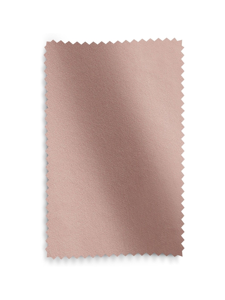 Pink Light Matte Velvet Pencil Pleat Blackout/Thermal Curtains - Image 8 of 8
