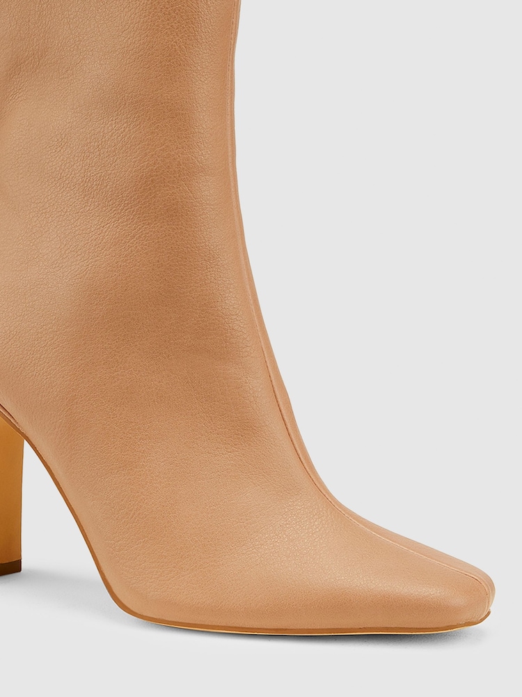 Novo Nude Kochi Slim Block Heel Square Toe Ankle Boots - Image 4 of 4