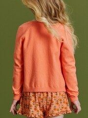 Coral Pink Floral Woodblock Print Super Soft Pretty Shorts (3-16yrs) - Image 3 of 6