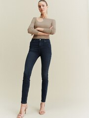 Inky Blue Push-Up Skinny Jeans - Image 2 of 6