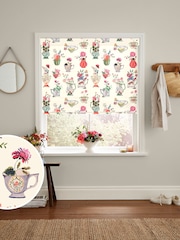 Cath Kidston Cream Cups And Vases Made To Measure Roman 100% Cotton Blinds - Image 1 of 6