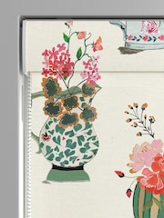 Cath Kidston Cream Cups And Vases Made To Measure Roman 100% Cotton Blinds - Image 3 of 6